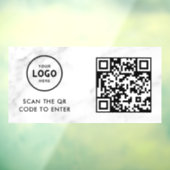 Toegangscontrole | QR-code Zakelijk Logo Ingang Bl Raamsticker (Vel 3)