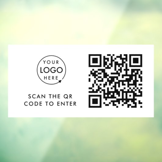 Toegangscontrole | QR-code Zakelijk Logo Ingang Raamsticker (Vel 3)