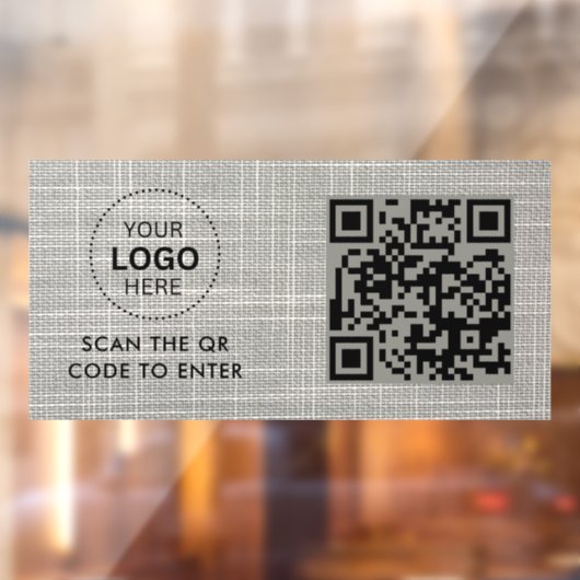 Toegangscontrole | QR-code Zakelijk Logo Item Raamsticker (Vel 2)