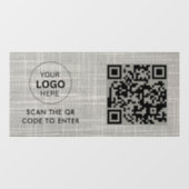 Toegangscontrole | QR-code Zakelijk Logo Item Raamsticker (Vel)