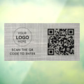Toegangscontrole | QR-code Zakelijk Logo Item Raamsticker (Vel 3)