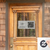 Toegangscontrole | QR-code Zakelijk Logo Item Raamsticker (Huis Deur)