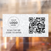 Toegangscontrole | QR-code Zakelijk Logo Item Raamsticker (Vel 2)