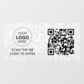 Toegangscontrole | QR-code Zakelijk Logo Item Raamsticker (Vel)