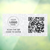 Toegangscontrole | QR-code Zakelijk Logo Item Raamsticker (Vel 3)