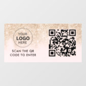 Toegangscontrole | QR-code Zakelijk Logo-item Raamsticker (Vel)