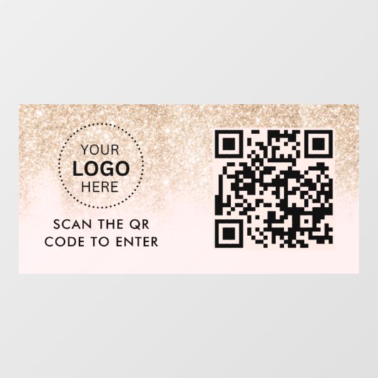 Toegangscontrole | QR-code Zakelijk Logo-item Raamsticker (Vel)