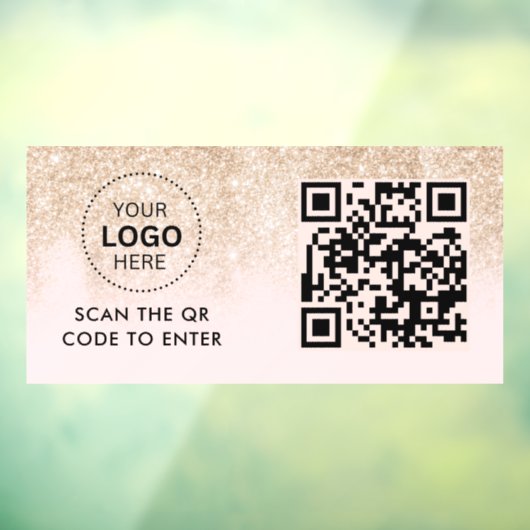 Toegangscontrole | QR-code Zakelijk Logo-item Raamsticker (Vel 3)