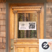 Toegangscontrole | QR-code Zakelijk Logo-item Raamsticker (Huis Deur)