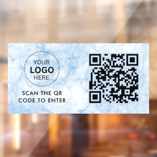 Toegangscontrole | QR-code Zakelijk Logo Item Raamsticker (Vel 2)