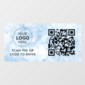 Toegangscontrole | QR-code Zakelijk Logo Item Raamsticker (Vel)