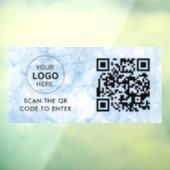 Toegangscontrole | QR-code Zakelijk Logo Item Raamsticker (Vel 3)