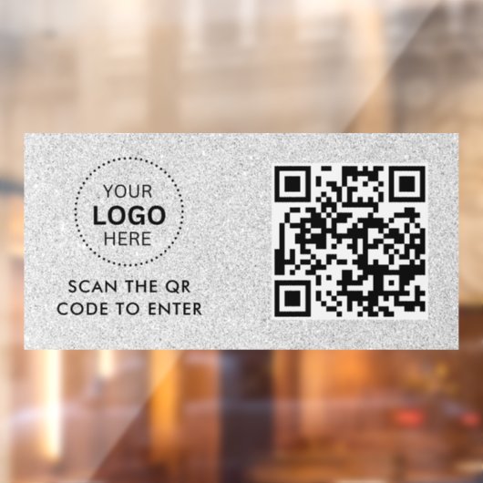 Toegangscontrole | QR-code Zakelijk Logo Item Raamsticker (Vel 2)