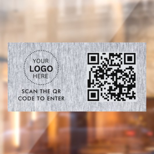 Toegangscontrole | QR-code Zakelijk Logo Item Raamsticker (Vel 2)
