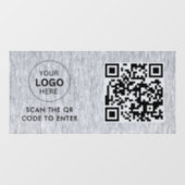 Toegangscontrole | QR-code Zakelijk Logo Item Raamsticker (Vel)