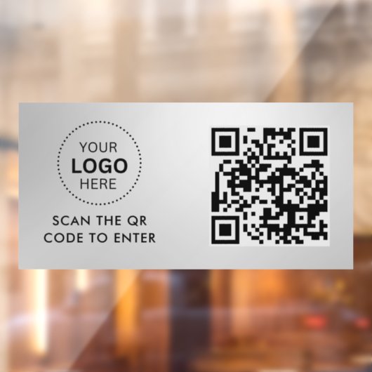 Toegangscontrole | QR-code Zakelijk Logo Item Raamsticker (Vel 2)