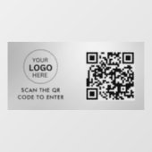 Toegangscontrole | QR-code Zakelijk Logo Item Raamsticker (Vel)