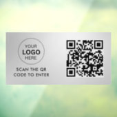 Toegangscontrole | QR-code Zakelijk Logo Item Raamsticker (Vel 3)