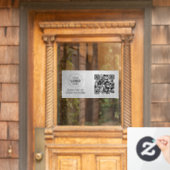 Toegangscontrole | QR-code Zakelijk Logo Item Raamsticker (Huis Deur)