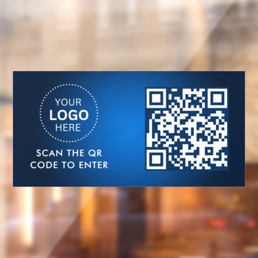 Toegangscontrole | QR-code Zakelijk Logo Item Raamsticker (Vel 2)