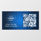 Toegangscontrole | QR-code Zakelijk Logo Item Raamsticker (Vel)