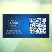 Toegangscontrole | QR-code Zakelijk Logo Item Raamsticker (Vel 3)