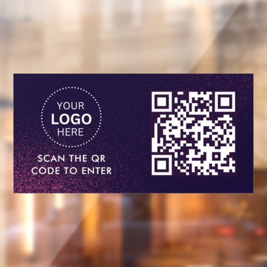Toegangscontrole | QR-code Zakelijk Logo Item Raamsticker (Vel 2)