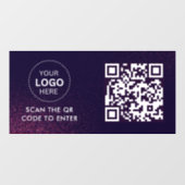 Toegangscontrole | QR-code Zakelijk Logo Item Raamsticker (Vel)