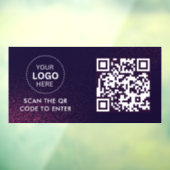 Toegangscontrole | QR-code Zakelijk Logo Item Raamsticker (Vel 3)