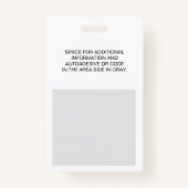 Toegangsgebeurtenispersoneel Badge (Achterkant)