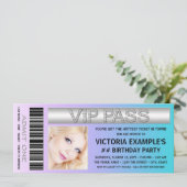 Toegangskaartje Verjaardagsfeest Kaart (Staand voorkant)