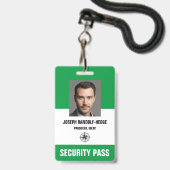 TOEGANGSPAS - Badge met pasfoto (Voorzijde met lanyard)