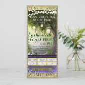 Toegangsticket VIP-feest Enchanted Forest Prom Kaart (Staand voorkant)