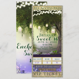 Toegangsticket voor VIP Sweet 16-feest in betoverd Kaart
