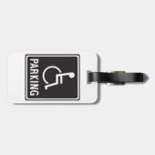 Toegankelijk Parkeer Teken Rolstoel Symbool Bagagelabel (Achterkant horizontaal)