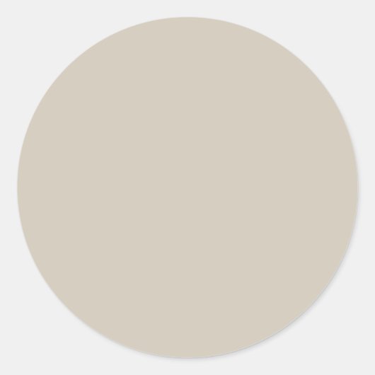 Toegankelijke beige vaste kleuren ronde sticker (Voorkant)