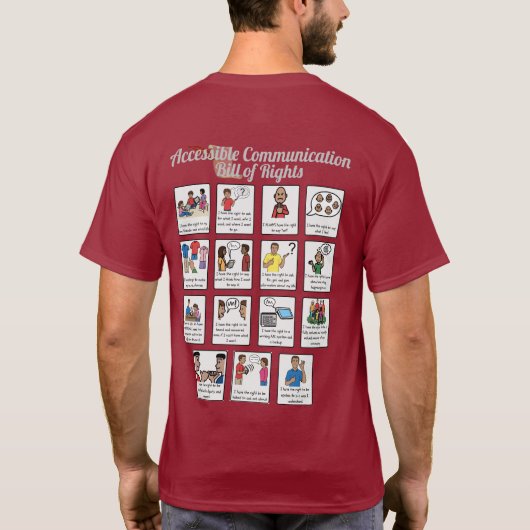 Toegankelijke Communicatie Bill of Rights T-Shirt (Achterkant)