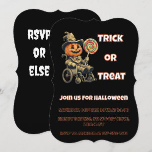 Toegankelijke Jack of Lantern Halloween Party Kaart