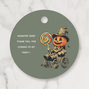 Toegankelijke Jack op lantaarn Halloween Bedankjes Labels