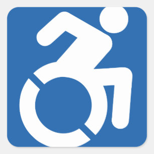 Toegankelijke kleine pictogrammen vierkante sticker