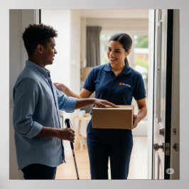 Toegankelijke pakketbezorging poster