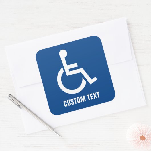 Toegankelijkheid Vierkante Sticker (Envelop)