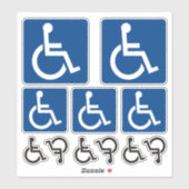 Toegankelijkheidspictogram stelt contourStickers i Sticker (Vel)