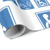 Toegankelijkheidssignalen voor rolstoelen cadeaupapier (Rol Hoek)