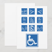 Toegankelijkheidssignalen voor rolstoelen kaart (Voorkant / Achterkant)