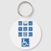 Toegankelijkheidssignalen voor rolstoelen sleutelhanger (Achterkant)
