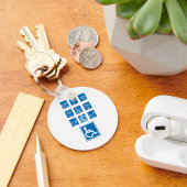 Toegankelijkheidssignalen voor rolstoelen sleutelhanger