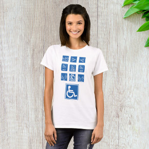 Toegankelijkheidssignalen voor rolstoelen t-shirt