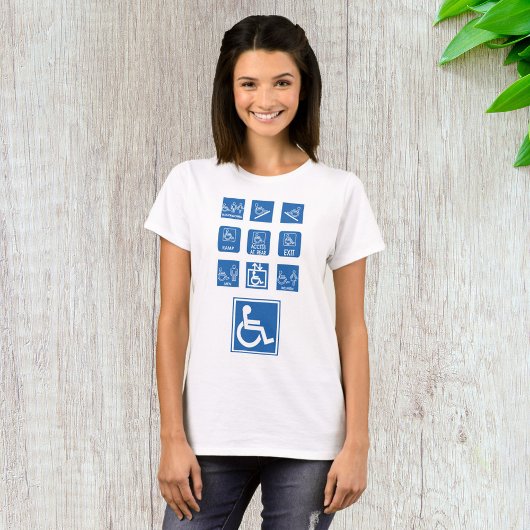 Toegankelijkheidssignalen voor rolstoelen t-shirt