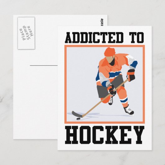 Toegediend aan Hockey Briefkaart (Voorkant / Achterkant)